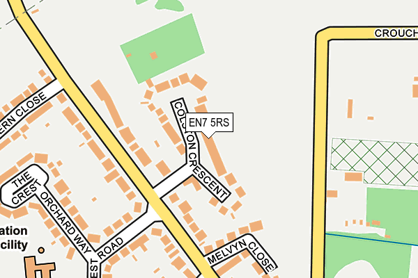 EN7 5RS map - OS OpenMap – Local (Ordnance Survey)