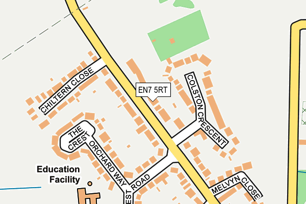 EN7 5RT map - OS OpenMap – Local (Ordnance Survey)