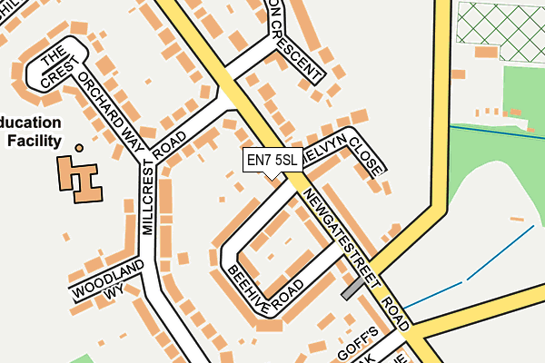EN7 5SL map - OS OpenMap – Local (Ordnance Survey)