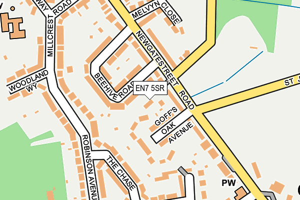 EN7 5SR map - OS OpenMap – Local (Ordnance Survey)