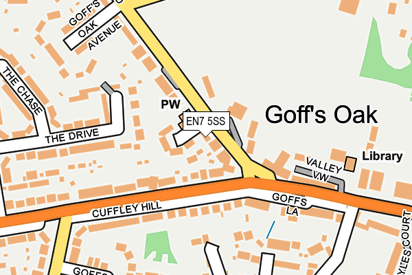 EN7 5SS map - OS OpenMap – Local (Ordnance Survey)