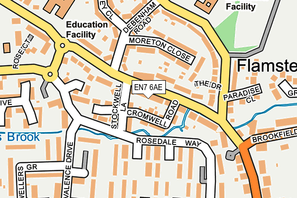 EN7 6AE map - OS OpenMap – Local (Ordnance Survey)