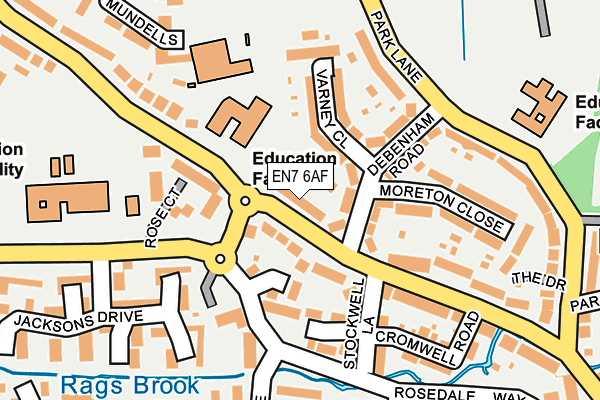 EN7 6AF map - OS OpenMap – Local (Ordnance Survey)