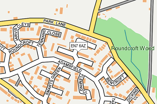EN7 6AZ map - OS OpenMap – Local (Ordnance Survey)