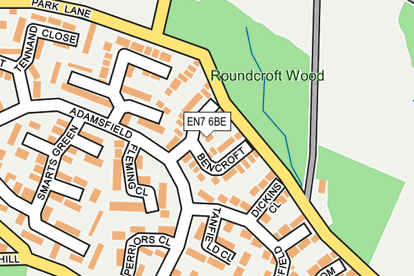 EN7 6BE map - OS OpenMap – Local (Ordnance Survey)