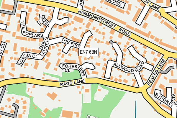 EN7 6BN map - OS OpenMap – Local (Ordnance Survey)