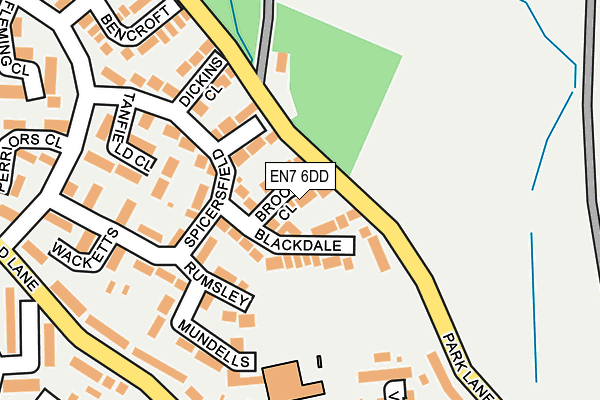 EN7 6DD map - OS OpenMap – Local (Ordnance Survey)