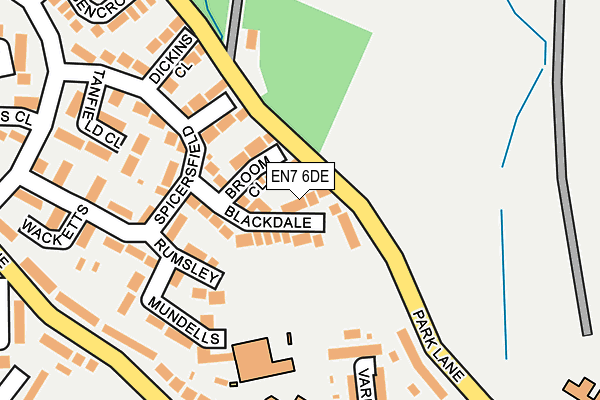 EN7 6DE map - OS OpenMap – Local (Ordnance Survey)