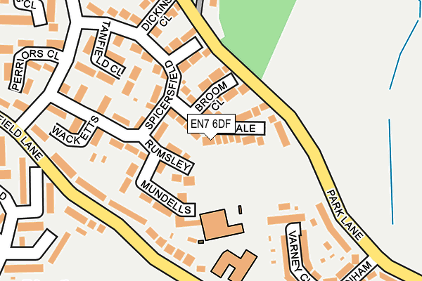 EN7 6DF map - OS OpenMap – Local (Ordnance Survey)