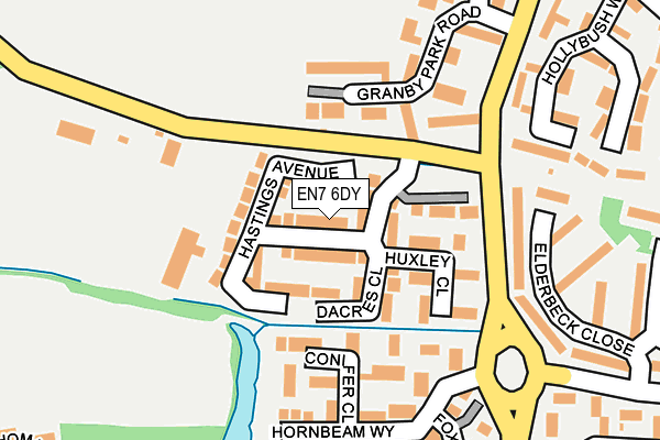 EN7 6DY map - OS OpenMap – Local (Ordnance Survey)