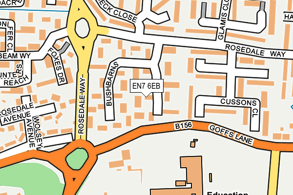 EN7 6EB map - OS OpenMap – Local (Ordnance Survey)