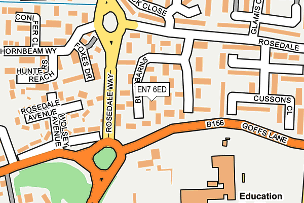EN7 6ED map - OS OpenMap – Local (Ordnance Survey)