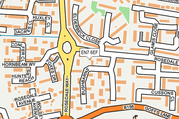 EN7 6EF map - OS OpenMap – Local (Ordnance Survey)