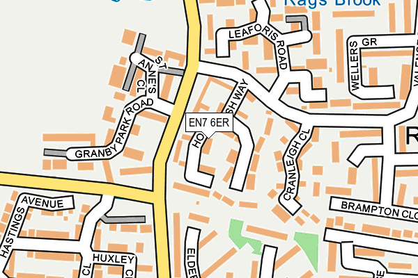 EN7 6ER map - OS OpenMap – Local (Ordnance Survey)