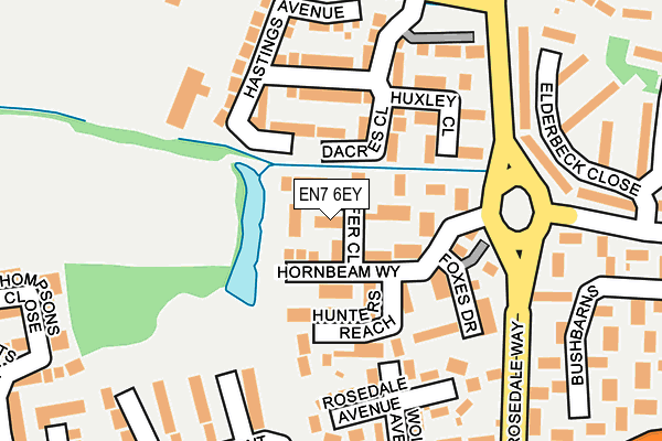 EN7 6EY map - OS OpenMap – Local (Ordnance Survey)