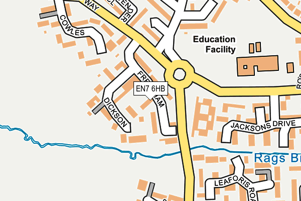 EN7 6HB map - OS OpenMap – Local (Ordnance Survey)