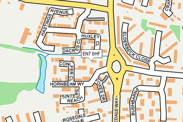 EN7 6HF map - OS OpenMap – Local (Ordnance Survey)