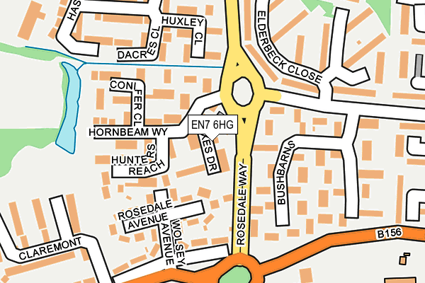 EN7 6HG map - OS OpenMap – Local (Ordnance Survey)