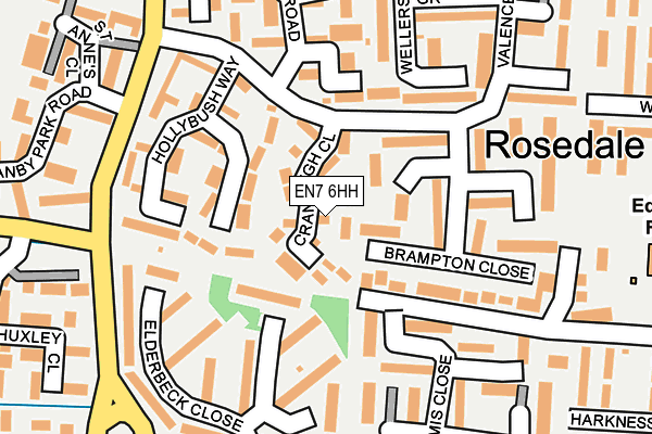 EN7 6HH map - OS OpenMap – Local (Ordnance Survey)