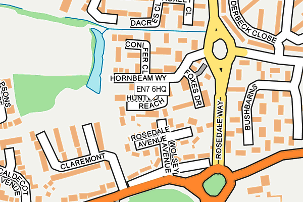 EN7 6HQ map - OS OpenMap – Local (Ordnance Survey)
