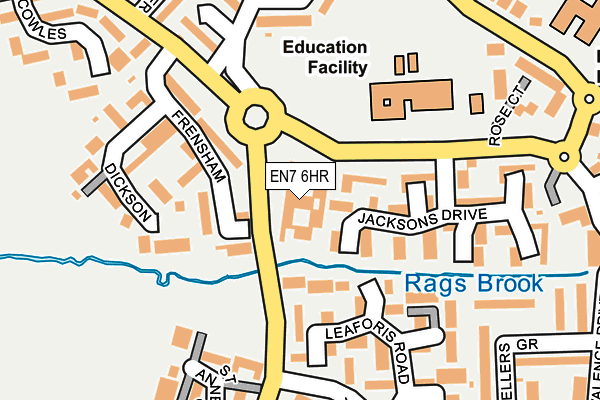 EN7 6HR map - OS OpenMap – Local (Ordnance Survey)