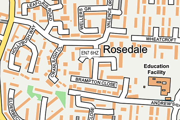 EN7 6HZ map - OS OpenMap – Local (Ordnance Survey)