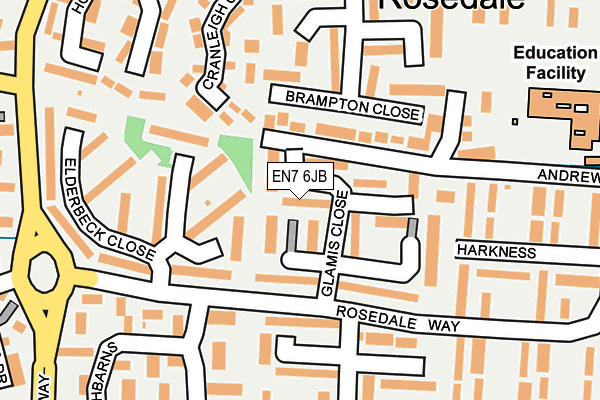 EN7 6JB map - OS OpenMap – Local (Ordnance Survey)
