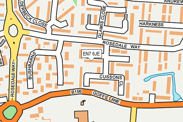 EN7 6JE map - OS OpenMap – Local (Ordnance Survey)