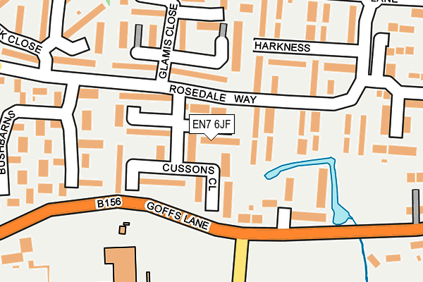 EN7 6JF map - OS OpenMap – Local (Ordnance Survey)