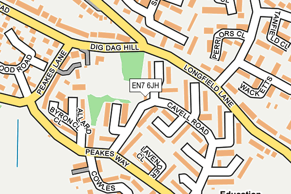 EN7 6JH map - OS OpenMap – Local (Ordnance Survey)