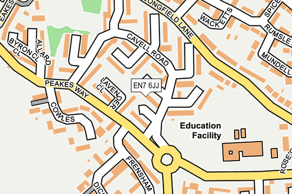 EN7 6JJ map - OS OpenMap – Local (Ordnance Survey)
