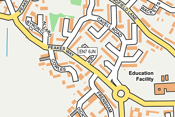 EN7 6JN map - OS OpenMap – Local (Ordnance Survey)