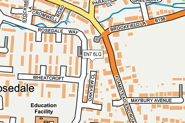 EN7 6LQ map - OS OpenMap – Local (Ordnance Survey)