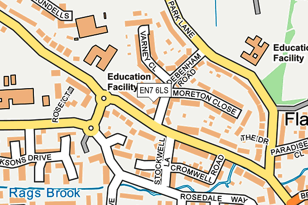 EN7 6LS map - OS OpenMap – Local (Ordnance Survey)