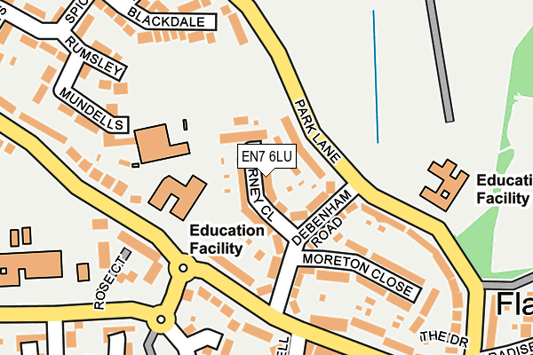 EN7 6LU map - OS OpenMap – Local (Ordnance Survey)