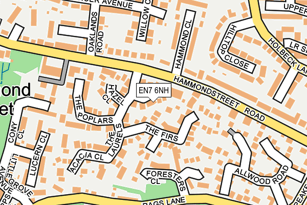 EN7 6NH map - OS OpenMap – Local (Ordnance Survey)