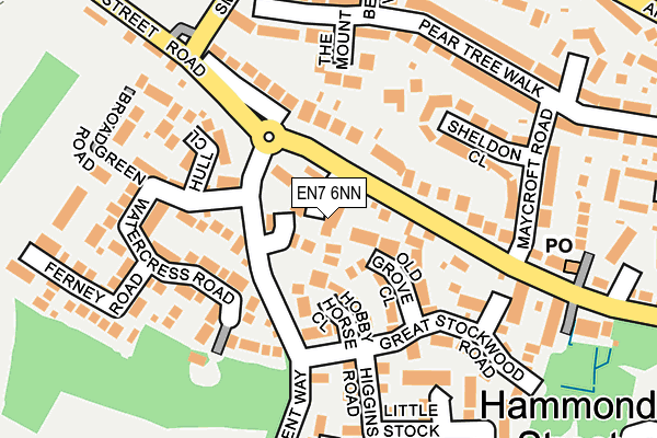 EN7 6NN map - OS OpenMap – Local (Ordnance Survey)