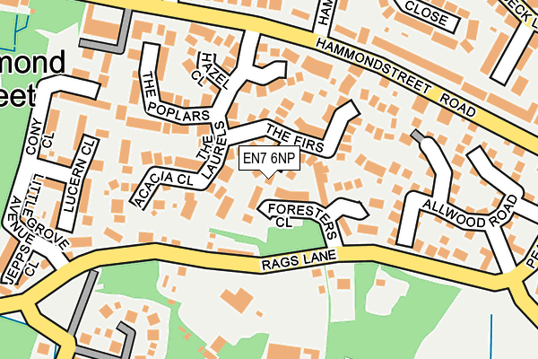 EN7 6NP map - OS OpenMap – Local (Ordnance Survey)