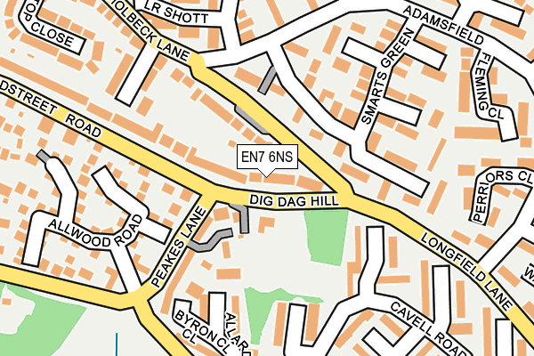 EN7 6NS map - OS OpenMap – Local (Ordnance Survey)