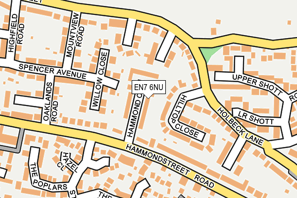 EN7 6NU map - OS OpenMap – Local (Ordnance Survey)