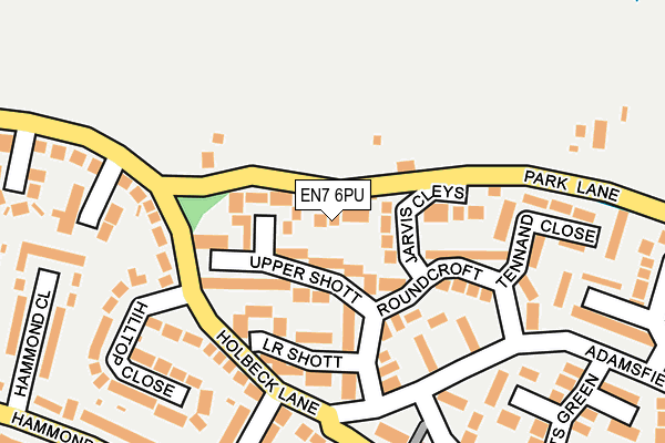 EN7 6PU map - OS OpenMap – Local (Ordnance Survey)