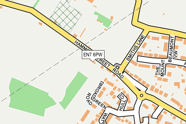 EN7 6PW map - OS OpenMap – Local (Ordnance Survey)