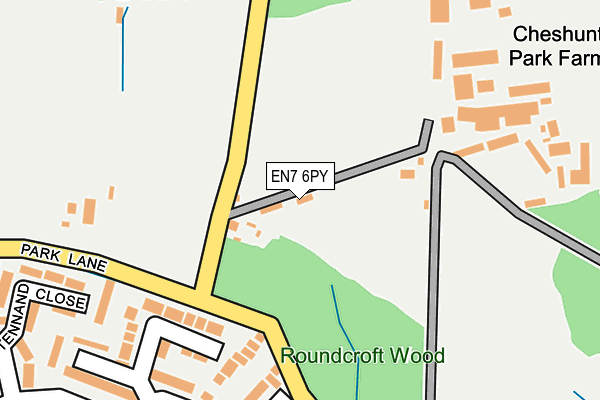 EN7 6PY map - OS OpenMap – Local (Ordnance Survey)
