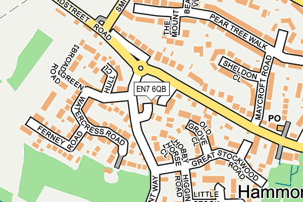 EN7 6QB map - OS OpenMap – Local (Ordnance Survey)
