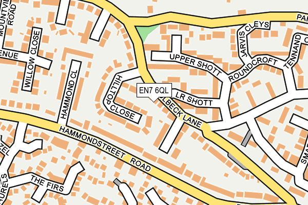 EN7 6QL map - OS OpenMap – Local (Ordnance Survey)