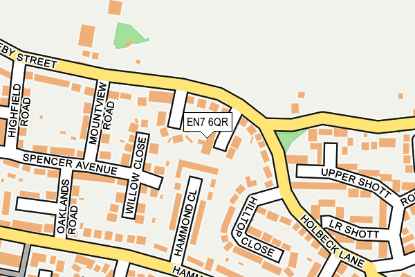 EN7 6QR map - OS OpenMap – Local (Ordnance Survey)