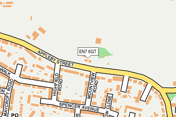 EN7 6QT map - OS OpenMap – Local (Ordnance Survey)