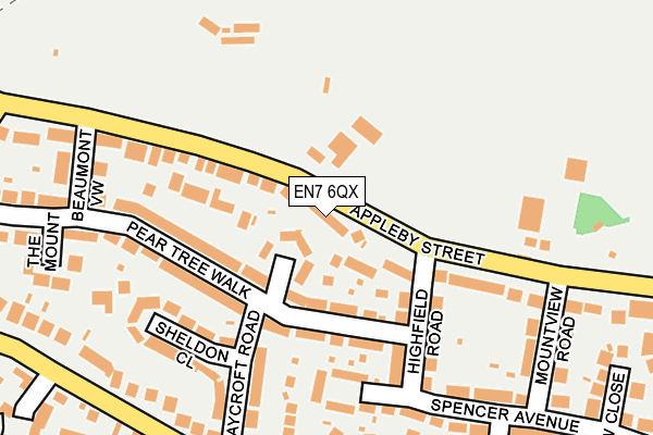 EN7 6QX map - OS OpenMap – Local (Ordnance Survey)
