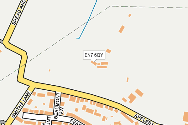 EN7 6QY map - OS OpenMap – Local (Ordnance Survey)