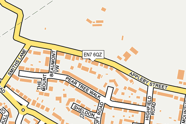 EN7 6QZ map - OS OpenMap – Local (Ordnance Survey)